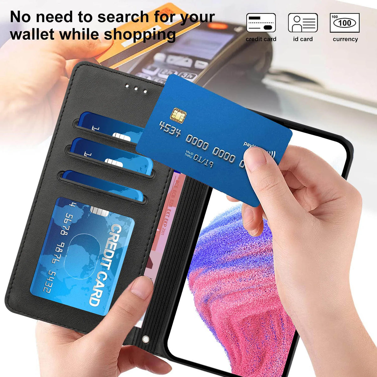 Solid Color Leather Flip Case For Motorola Moto G86 G56 G06 G75 G55 G35 G15 G05 G84 G54 Power G34 G24 G14 G04 Wallet Cover