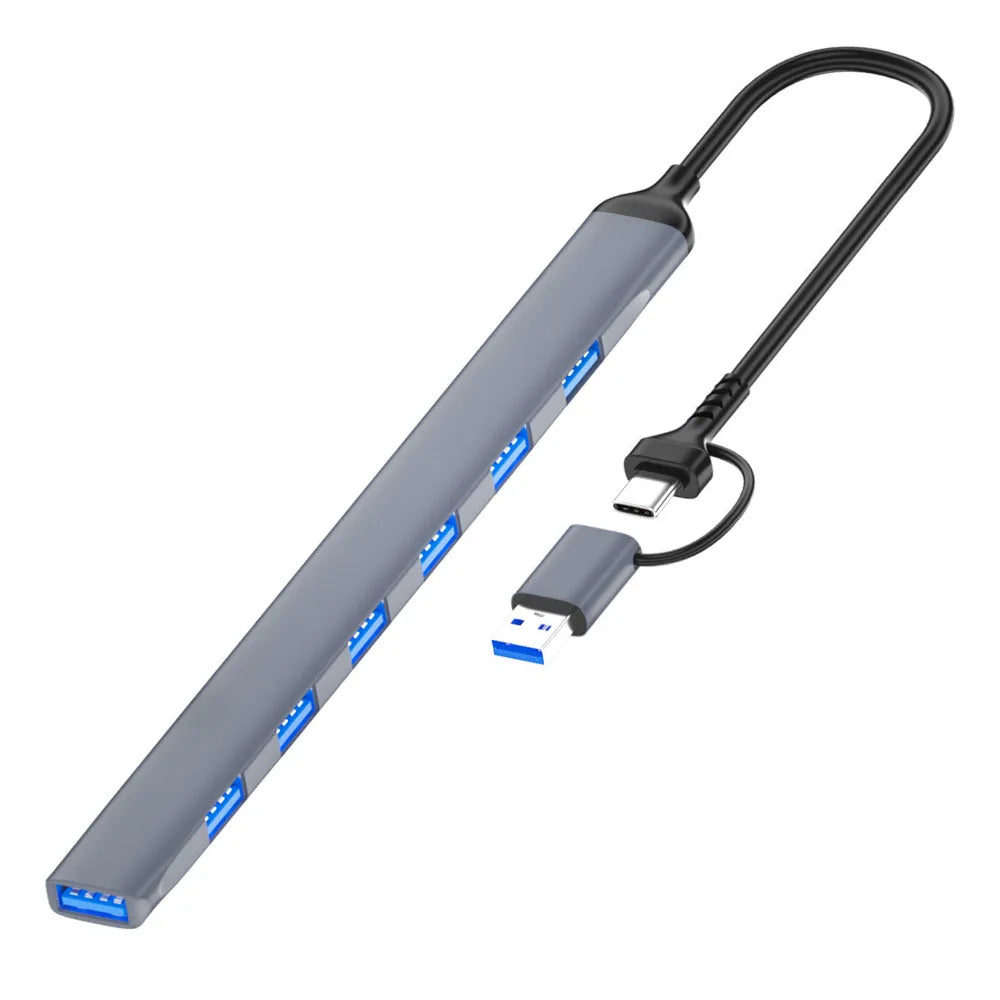 USB HUB Dock 3.0 7 Port USB 2.0 3.0 Hub Multi Splitter Adapter OTG Type C HUB For Lenovo HUAWEI Xiaomi Macbook Aluminum Alloy
