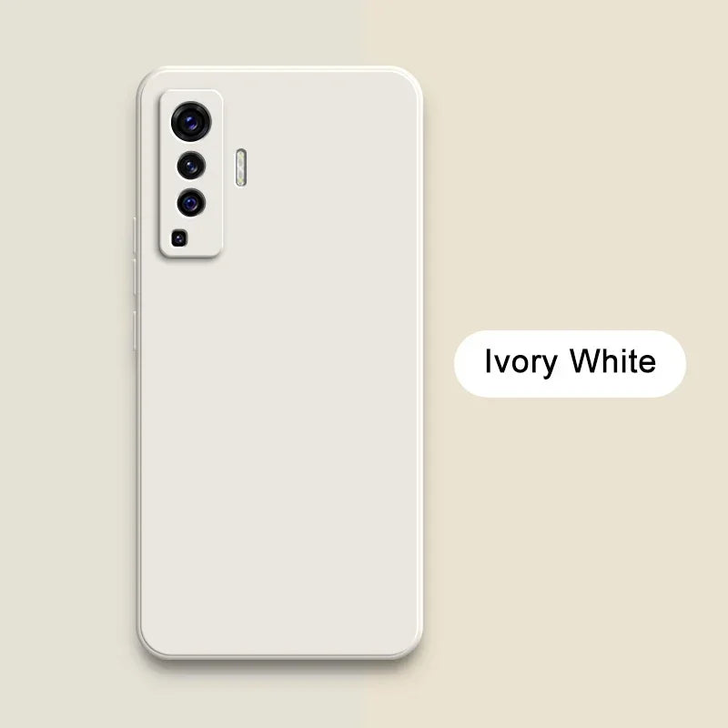 Luxury Square Liquid Silicone Case for VIVO X50 Pro Plus Lite X51 5G Camera Protective 360 Shockproof Phone Cover X50Pro X50Lite