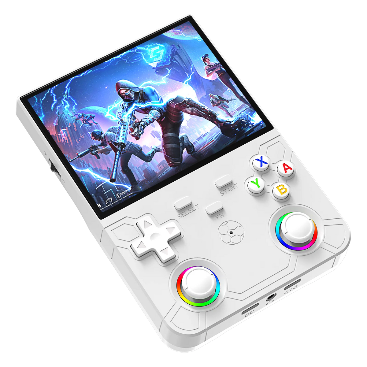 R36 Ultra X Open Source Portable Game Device 4.5 Inch Full‑Laminated IPS Screen Quad‑Core Processor RGB Light Joystick Vibration