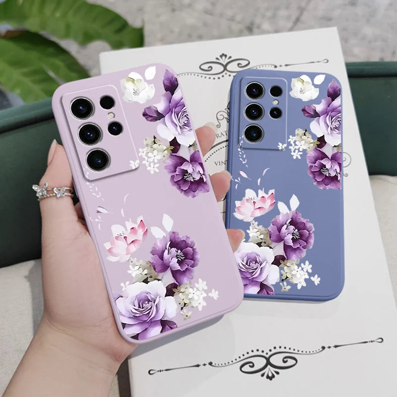 Beautiful Peony Phone Case For Samsung Galaxy S25FE S24 S23 S22 S21 S20 S10 S10E Ultra Plus FE Note 20 Ultra 10 Plus Cover