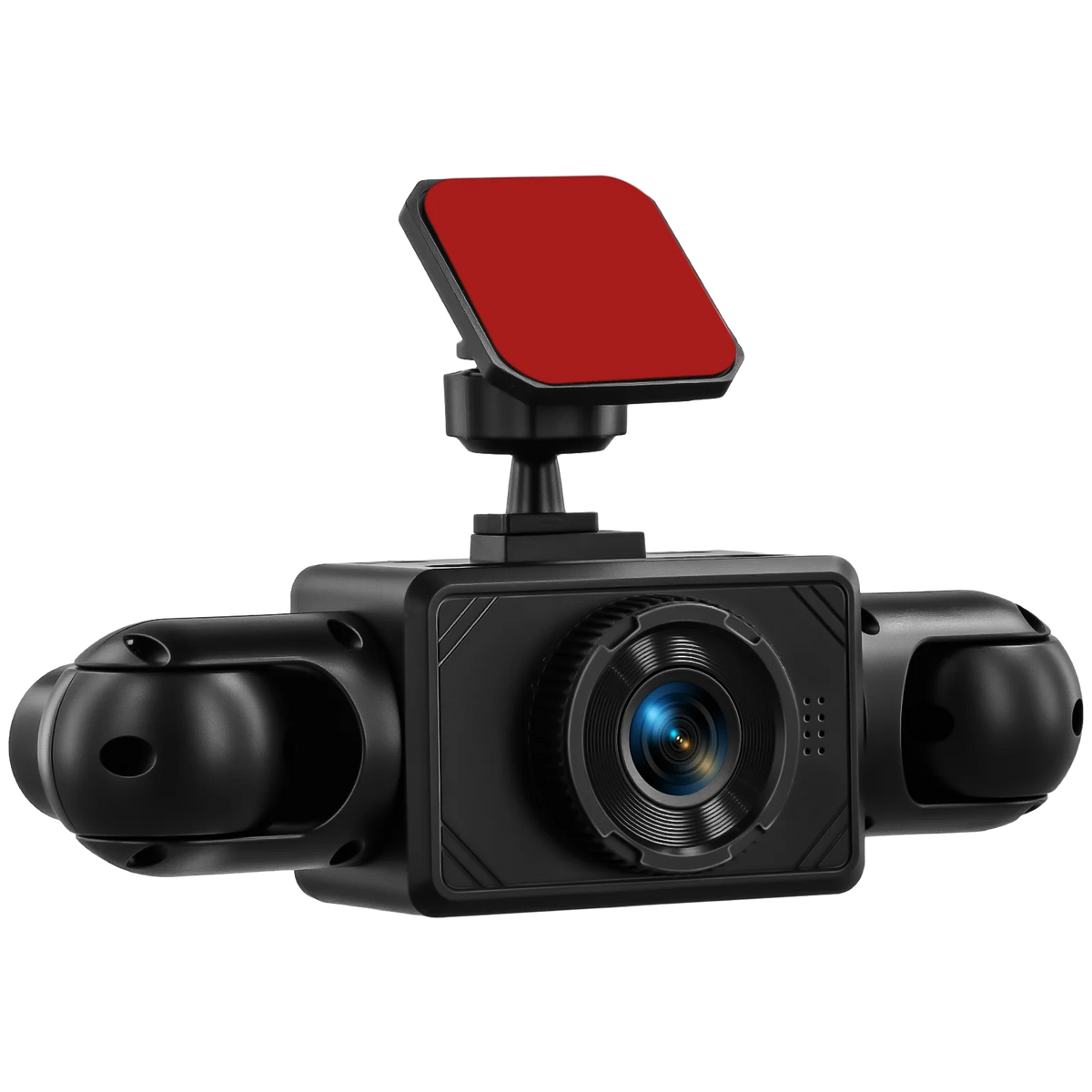 Podofo 2inch 1080P Car Dash Cam with Four High-Definition Cameras, Including 480P Left Interior, Right Interior, and Rear Cameras Loop Recording Add Hardwire Kit Car Accessories Black Box Driving Assistance Camera