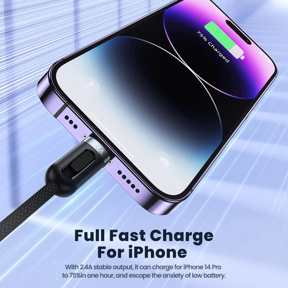 Toocki 3 in 1 USB C Cable 6A Fast Charge for Huawei Honor Micro USB Lightning Charger Cord for iPhone 14 Samsung Xiaomi Oneplus
