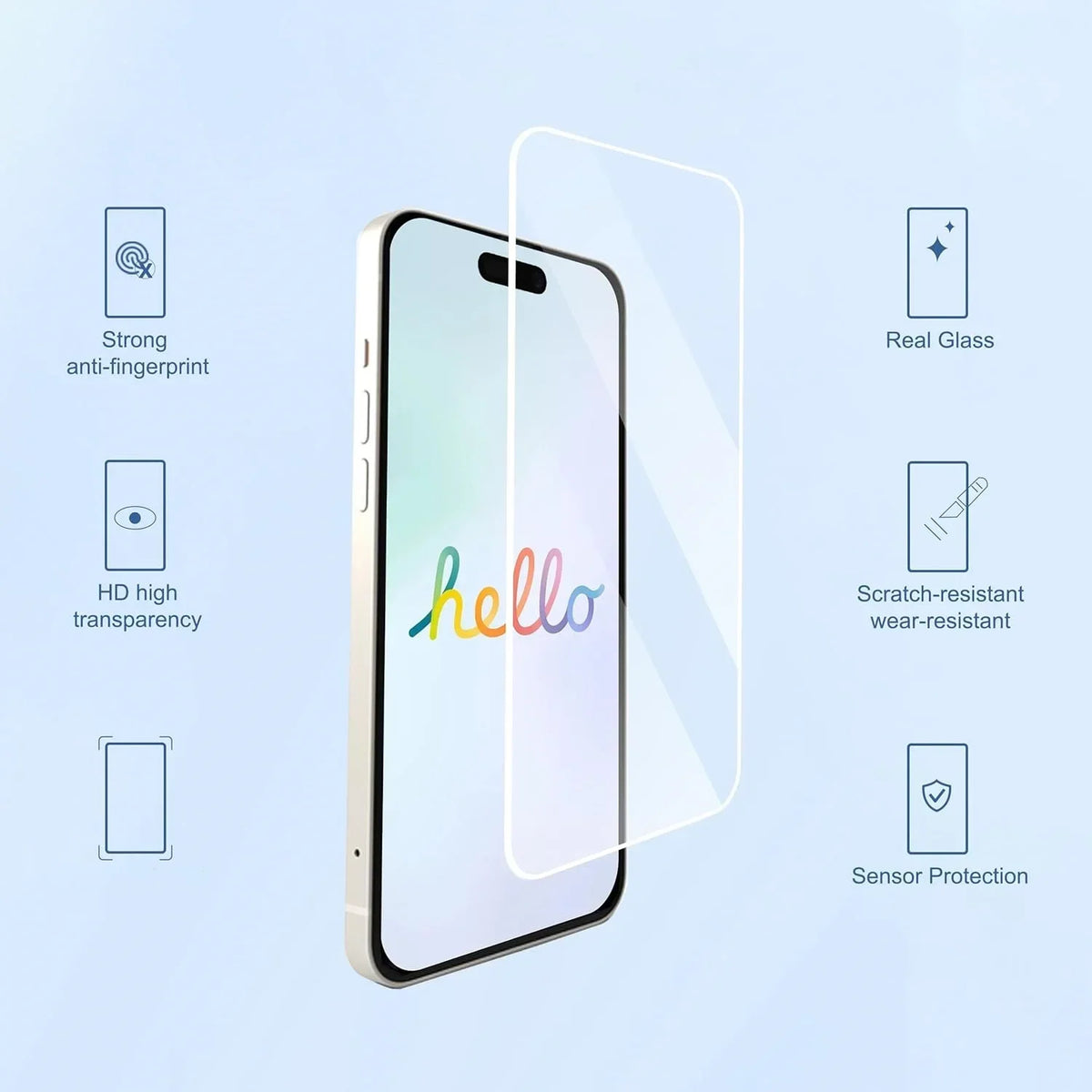 3Pcs HD Tempered Glass Screen Protector For iPhone 11 12 13 14 15 16 17 Pro Max 14 15 16 Plus Air 16e 17e Glass Protection Film