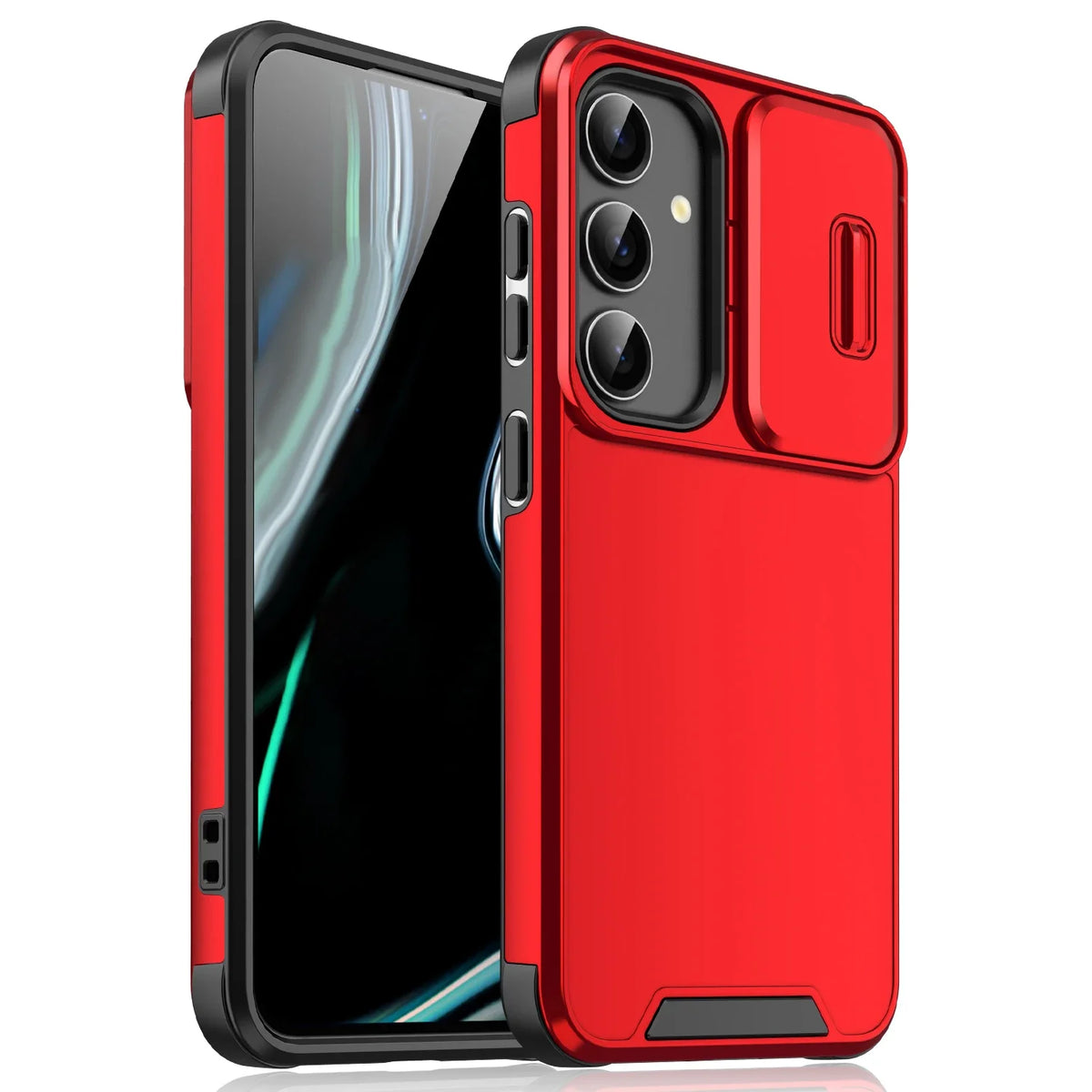 Luxury Shockproof Armor Phone Case For Samsung Galaxy S26 S25 Edge S24 S23 S22 Ultra FE Plus Slide Camera Protection Back Cover
