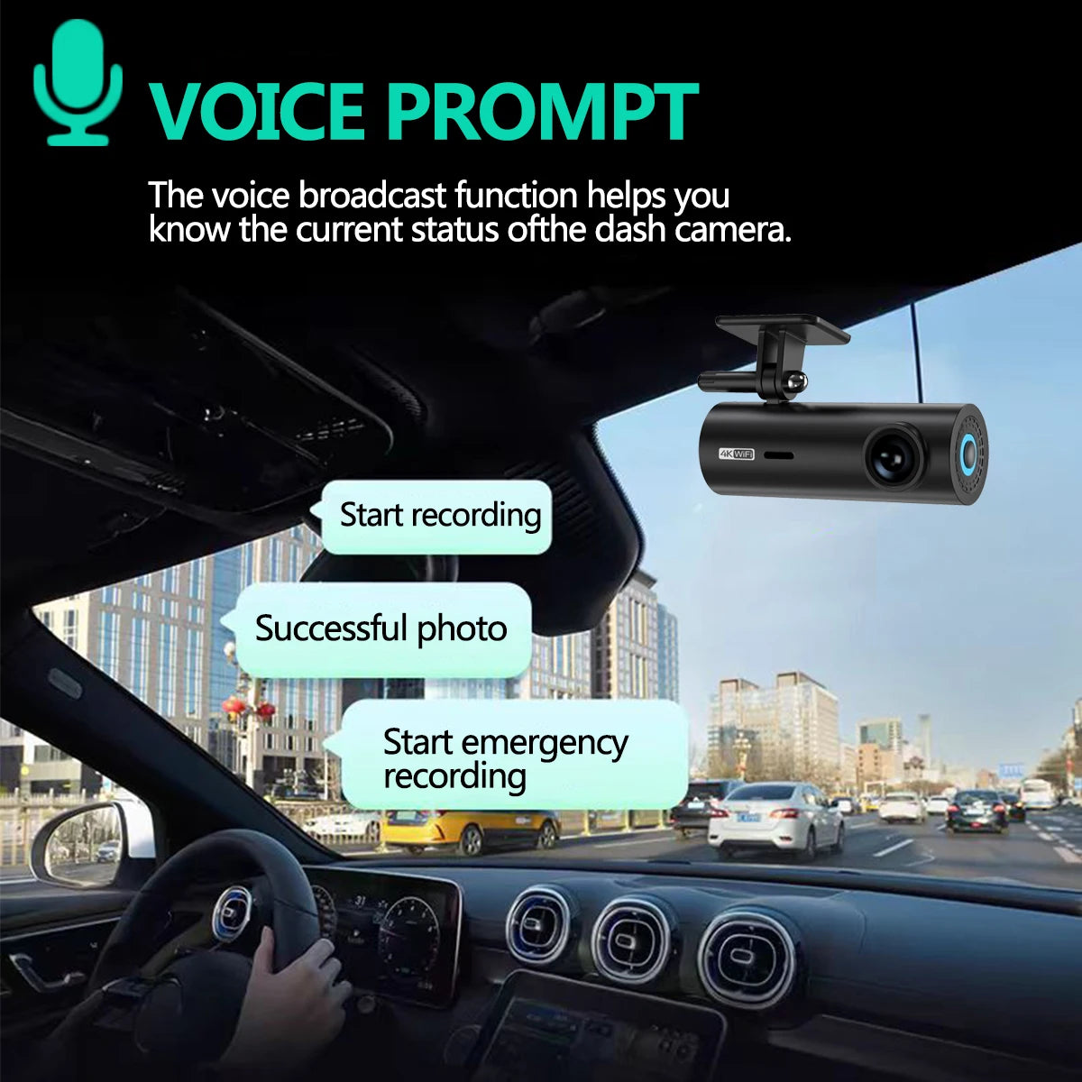 Dashcam for Car Black Box Driving Video Recorders 4K/2K WiFi Mini Front Camera Dash Cam 24H Parking Monitor Car Recording Camera