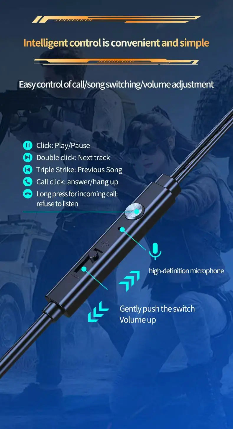 KCKZ Dual Microphone Type-C Phone USB Computer Delta Gaming Earphones Wired Dual Plug Earphones
