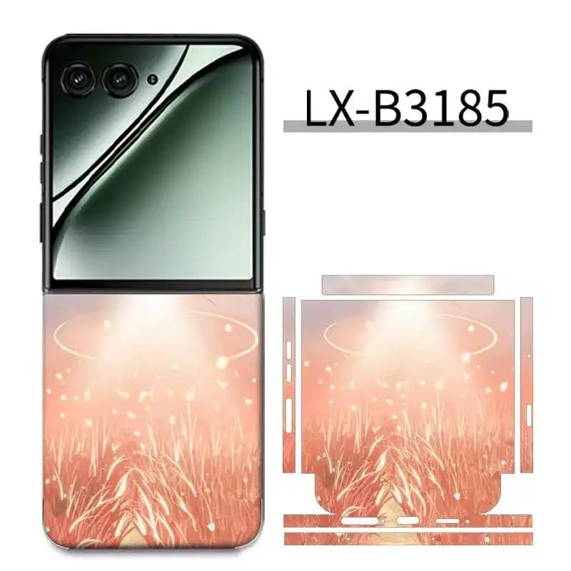 Colorful Anti-Scratch Phone Skin For Motorola Razr60 40 50 Ultra Back + Hinge Decal Matte Film For Moto Razr 40 50 Decal Sticker