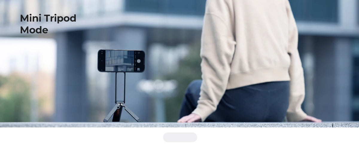 Alloy Magnetic Phone Tripod Foldable Portable Stand Carabiner-Mounted Desk Support with 3 Magnetic Rings for iPhone 14 15 Xiaomi