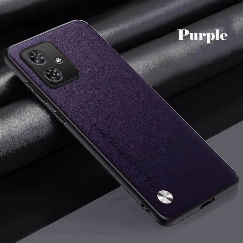 Phone Case For Motorola G56 G86 G05 G54 G34 G24 G14 G15 G35 G45 G55 G75 Plain Skin Back Cover For Moto G54 G84 G85 PU Leather