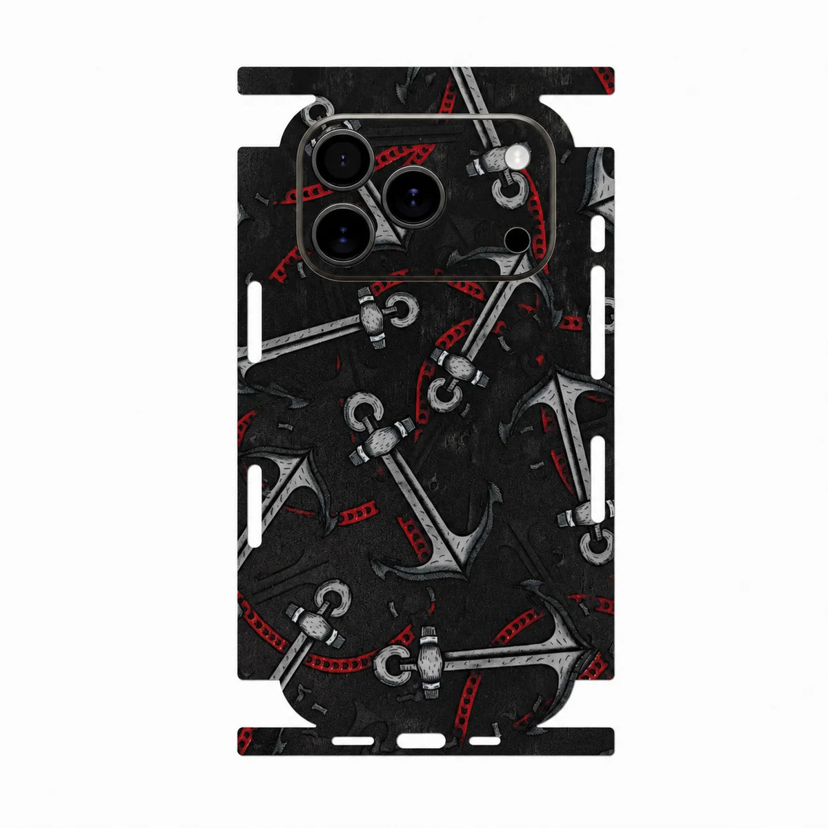 Full Wrap Faux Leather 3D Embossed Back Skin for iPhone 17 16 15 14 13 Pro Max Anti Scratch Rear Protective Film Sticker