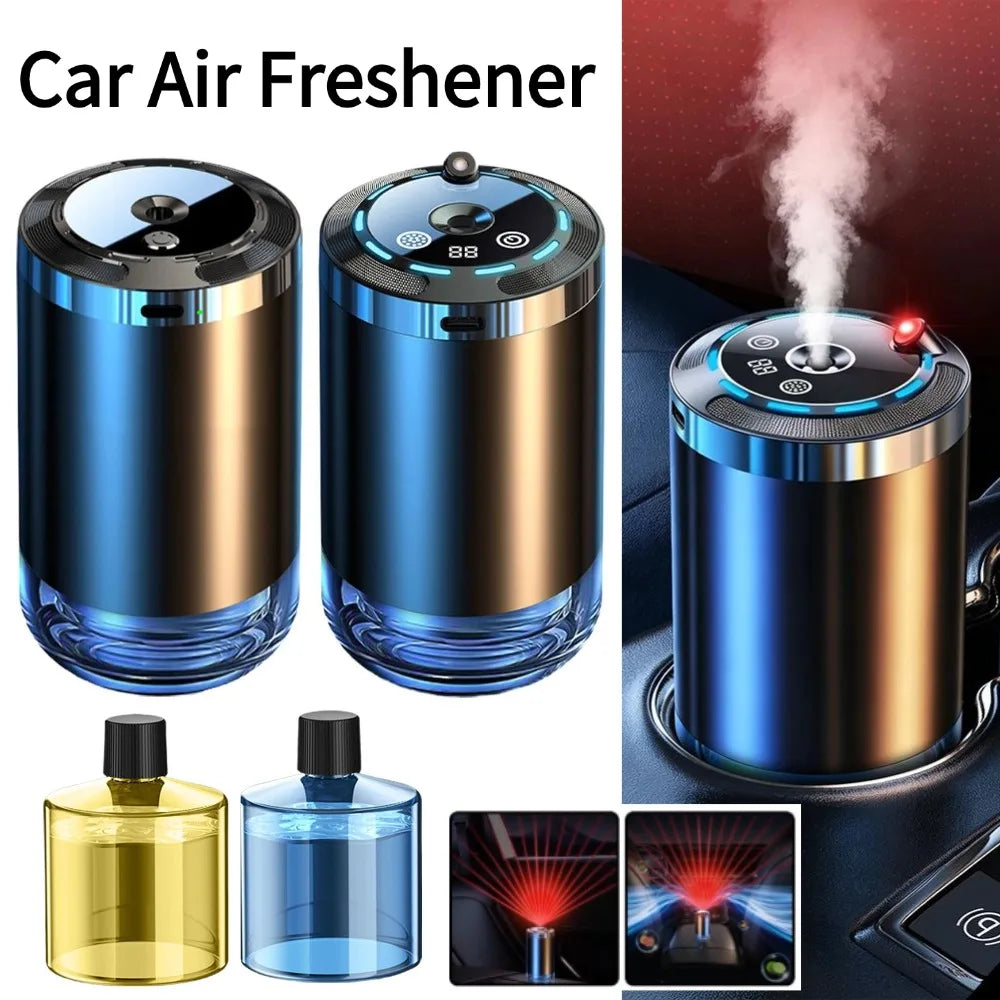 Smart Car Air Freshener 5Modes Aromatherapy Replacement Humidifier Scent Air Odor Eliminator Auto Diffuser Ambient Light For Car
