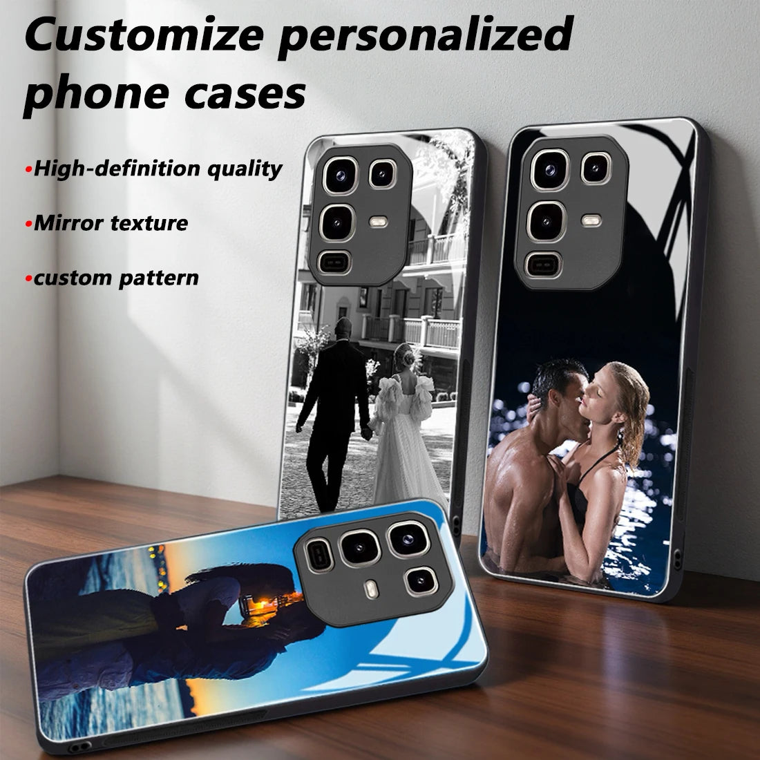Custom Photo Mirror Glass Phone Case for Infinix Note 50/40/30/S/Pro/Pro+/X