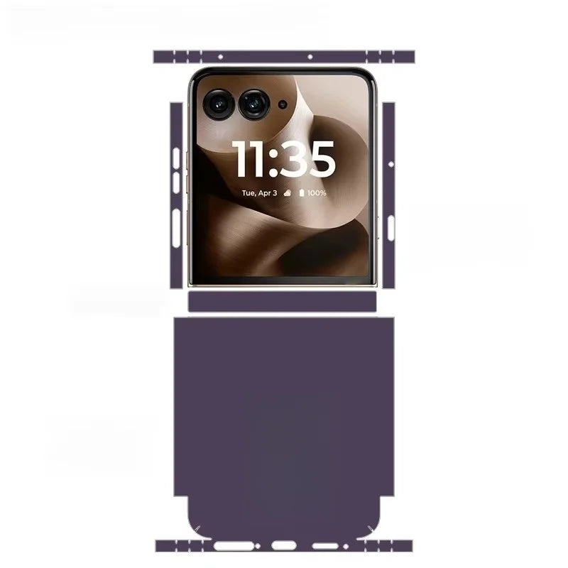 Colorful Anti-Scratch Phone Skin For Motorola Razr60 40 50 Ultra Back + Hinge Decal Matte Film For Moto Razr 40 50 Decal Sticker