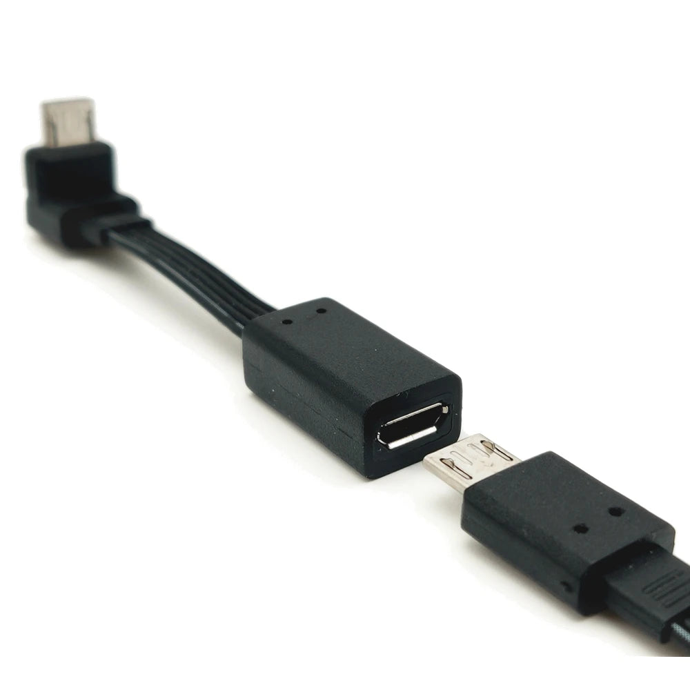 5CM 10CM 20CM MicroUSB panel mounting connector female Micro USB 5-pin.extension cable 30cm 50cm, with screw holes
