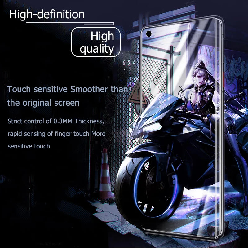 Upgrade 3PCS Fingerprint-Unlock Protect 9H Tempered Glass For Samsung Galaxy S21 FE S 21 5G Anti Explosion Screen Protector Film