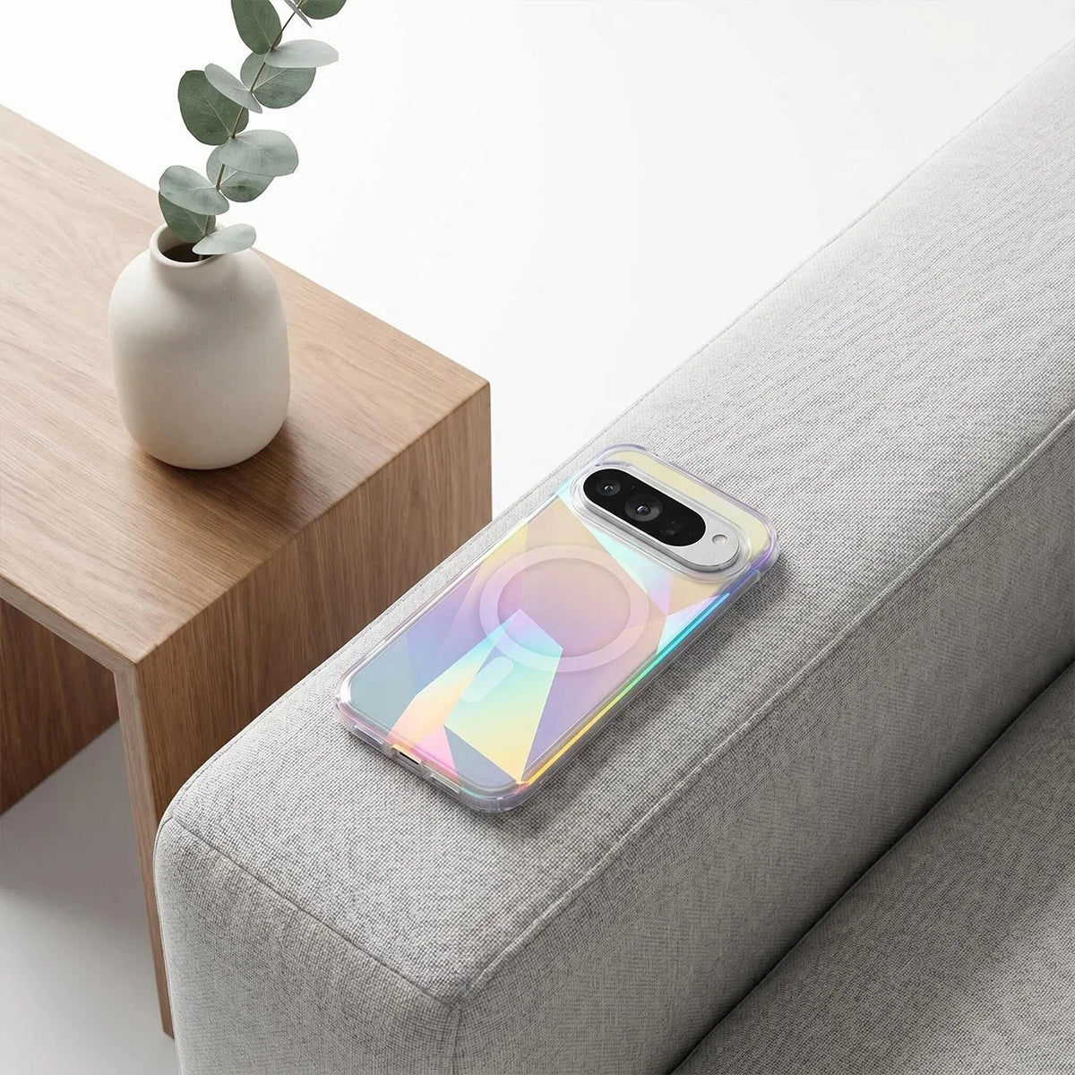 Clear Rainbow Magnetic Phone Case For Google Pixel 11 10 9 Pro XL A For Magsafe Wireless Charge Shockproof Bumper Tough Cover