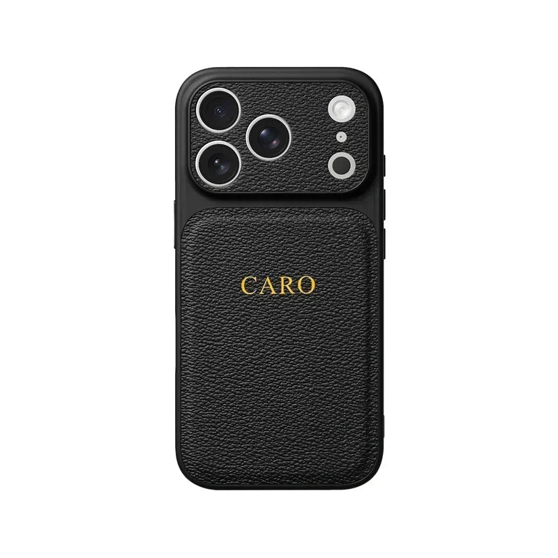 Personalised Customized Name Case For iPhone 17 Pro 16 15 14 13 Pro Max Initials Letters Leather Cover 13 15 16 17 Air Pro Max
