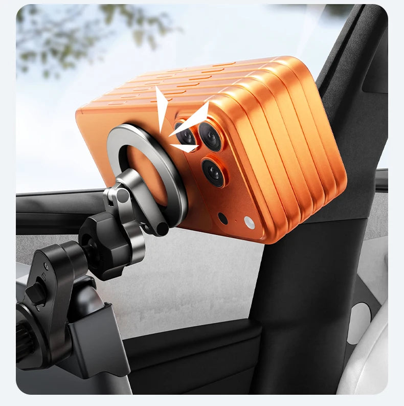 YZ Magnetic Car Phone Holder for Tesla Model YL Y 3 Car Display Screen Side 360 Degree Rotation Car Mount for all iPhone 17 18