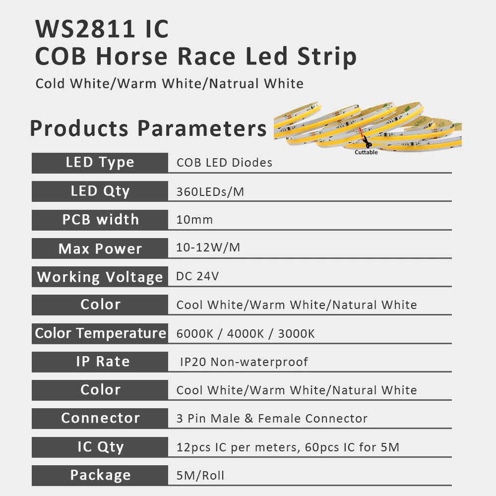 WS2811 COB Horse Running Led Strip 24V 360LEDs/M BanlanX APP Control 10M 15M 20M Sequential Water Flow Led Lights for Room Decor