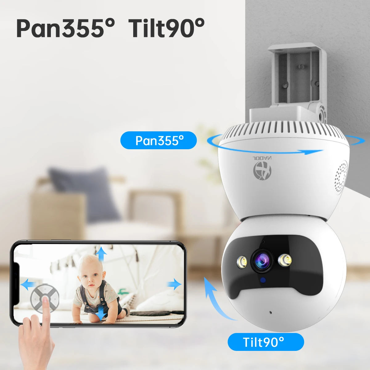 JOOAN 5MP 3MP Smart Home 5G WiFi Security Camera Indoor Wireless IP Surveillance Camera AI Tracking Night Vision Baby Monitor