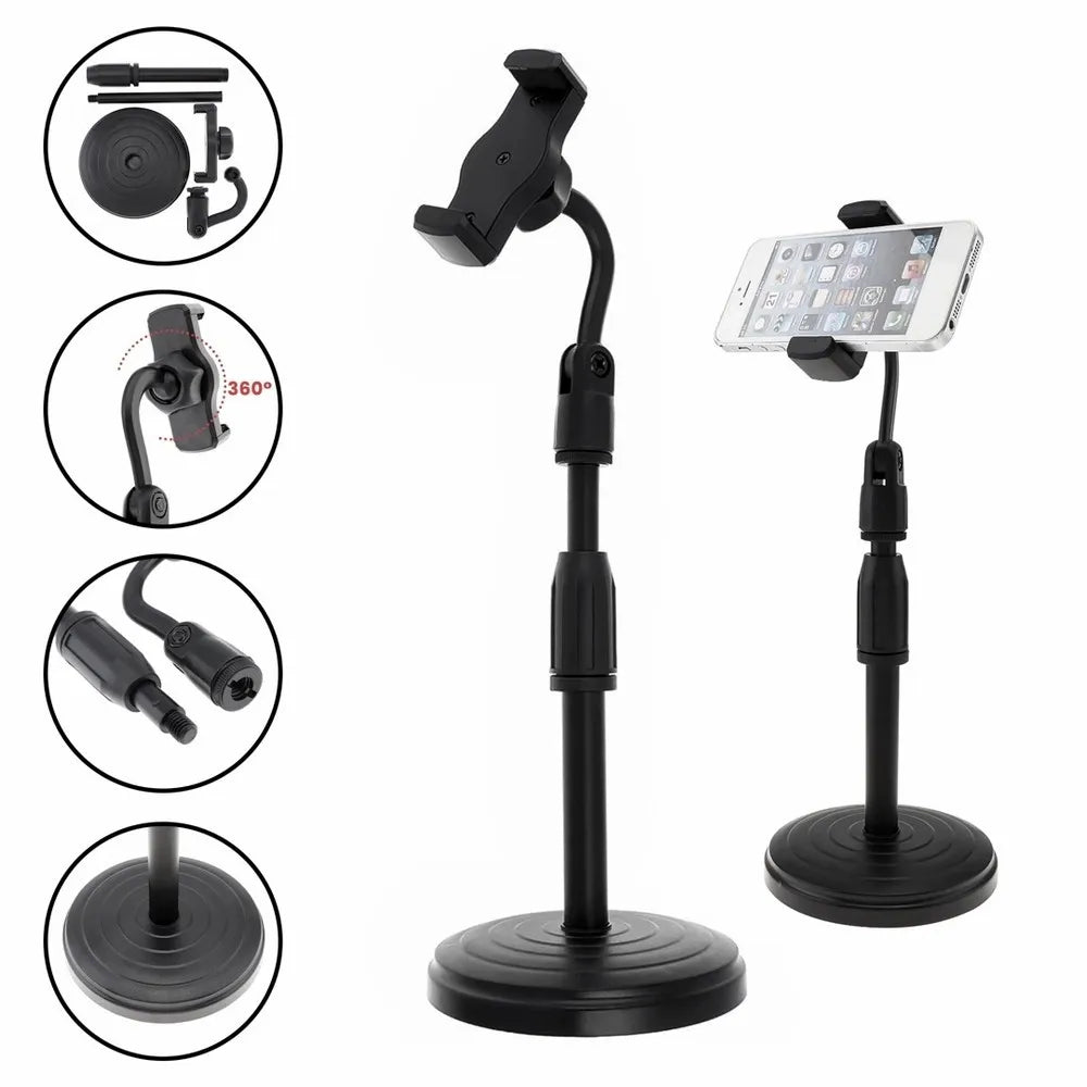 2026 Adjustable Desk Cell Phone Stand Tripod Base with 360° Angle Support New