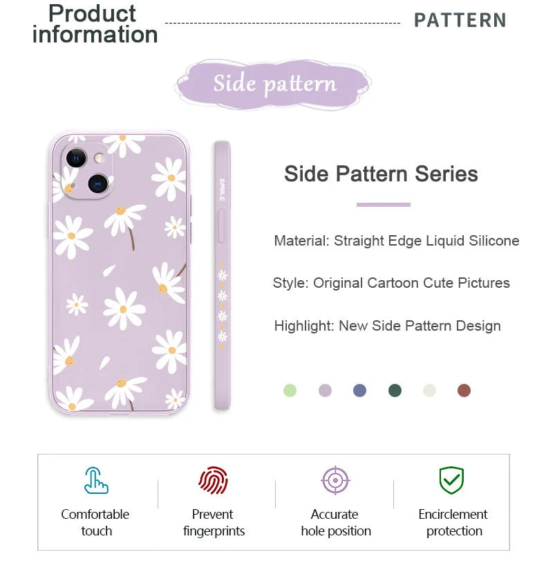 Plain Daisies Phone Case For iPhone 17 17 Air 16 16e 15 14 13 12 11 Pro Max Mini X XR XS MAX SE2020 8 7 Plus 6 6S Plus Cover