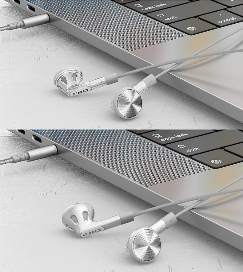 FiiO FF1 3.5mm HIFI Music Wired Bass Earbud 14.2mm Dynamic HD Microphone Earphone for Gaming Meeting Video