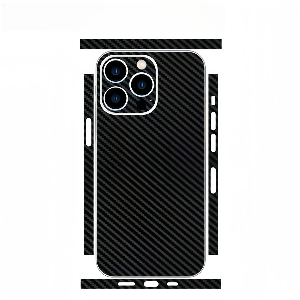 Plain Color Decal Skin for iPhone 13 14 15 16 17 Pro Max Back Film Cover Wrap Rear Screen Protector Anti-scratch Durable Sticker