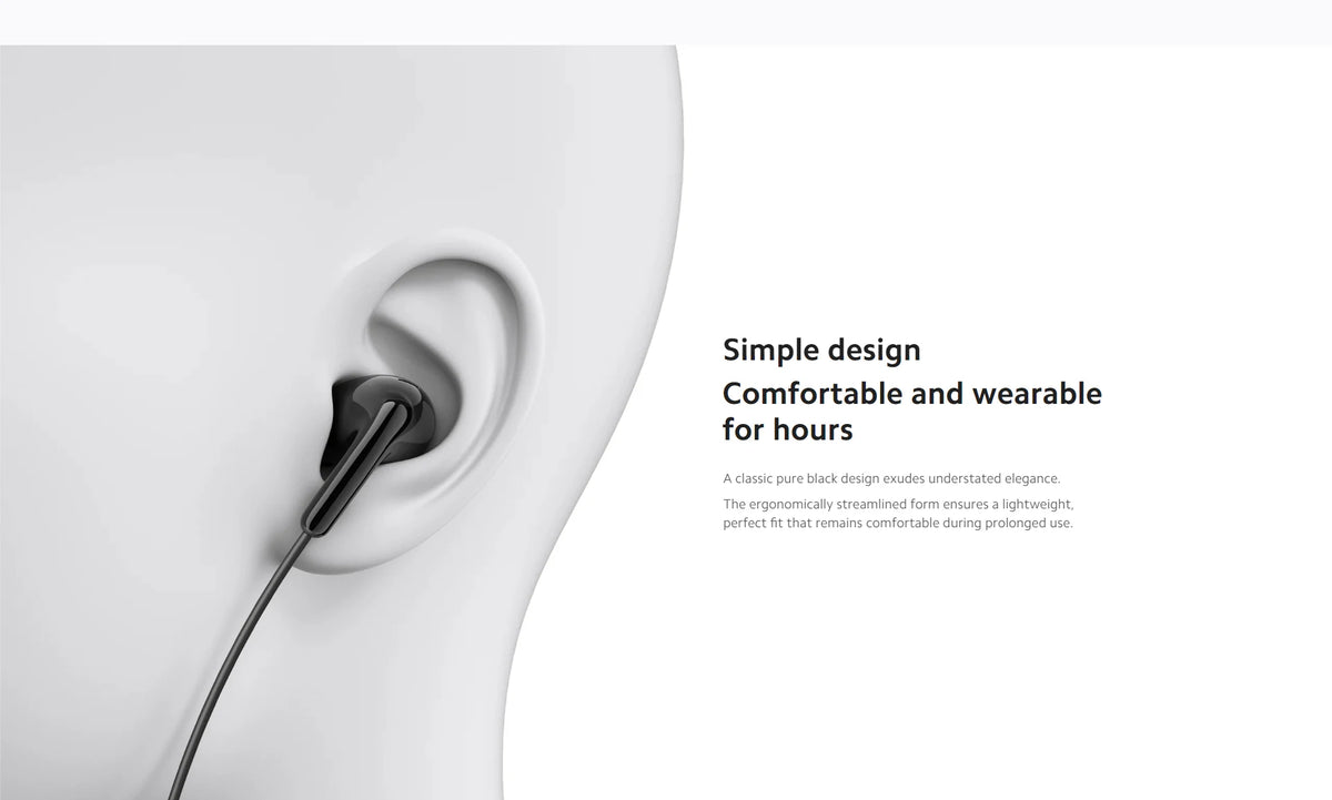 Xiaomi Type-C Earphones Clear Calls HD Microphone IP54 Dust Water Resistant Type-C Port Plug Play Wired Headphone
