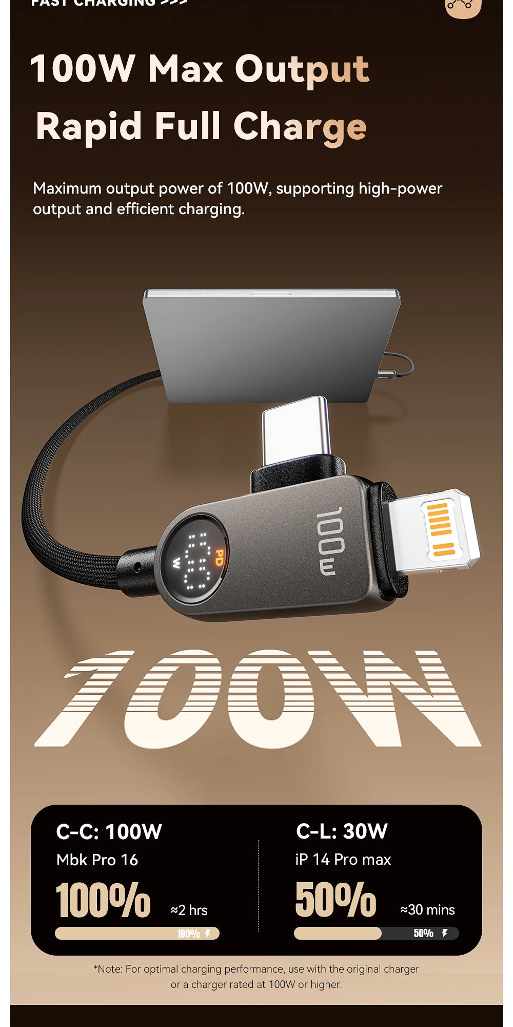 Essager 2-in-1 USB Type C to Lightning Cable 100W PD Fast Charging Wire for iPhone 17/16/15/14 MacBook iPad Xiaomi - Type C to L