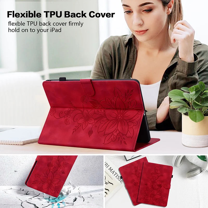 Leather Case for iPad Air 11 13 2024-26 iPad 5th 6th 7th 8th Gen iPad 10.9 2022 11th 2025 Pro 11 2024 9.7 2018 Mini 8 6 Shell