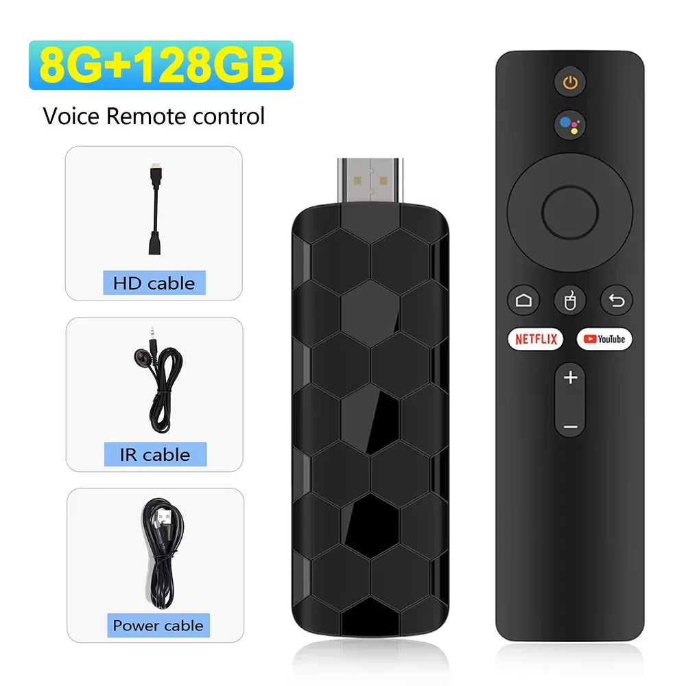 New Widely Compatible Android 16 TV Box Stick WiFi6 Bluetooth Transmission 4K/8K UHD Decoding Voice Remote Fast Streaming