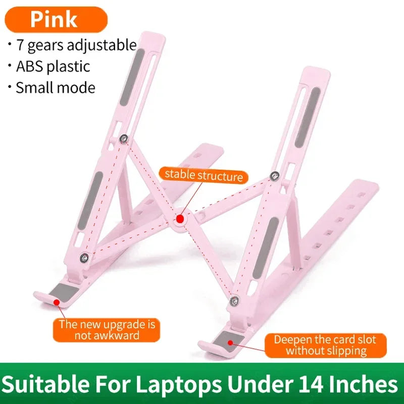 Portable Foldable Notebook Stand Adjustable Laptop Holder Computer Monitor Holder For Macbook Air iPad Tablets Base Accessories