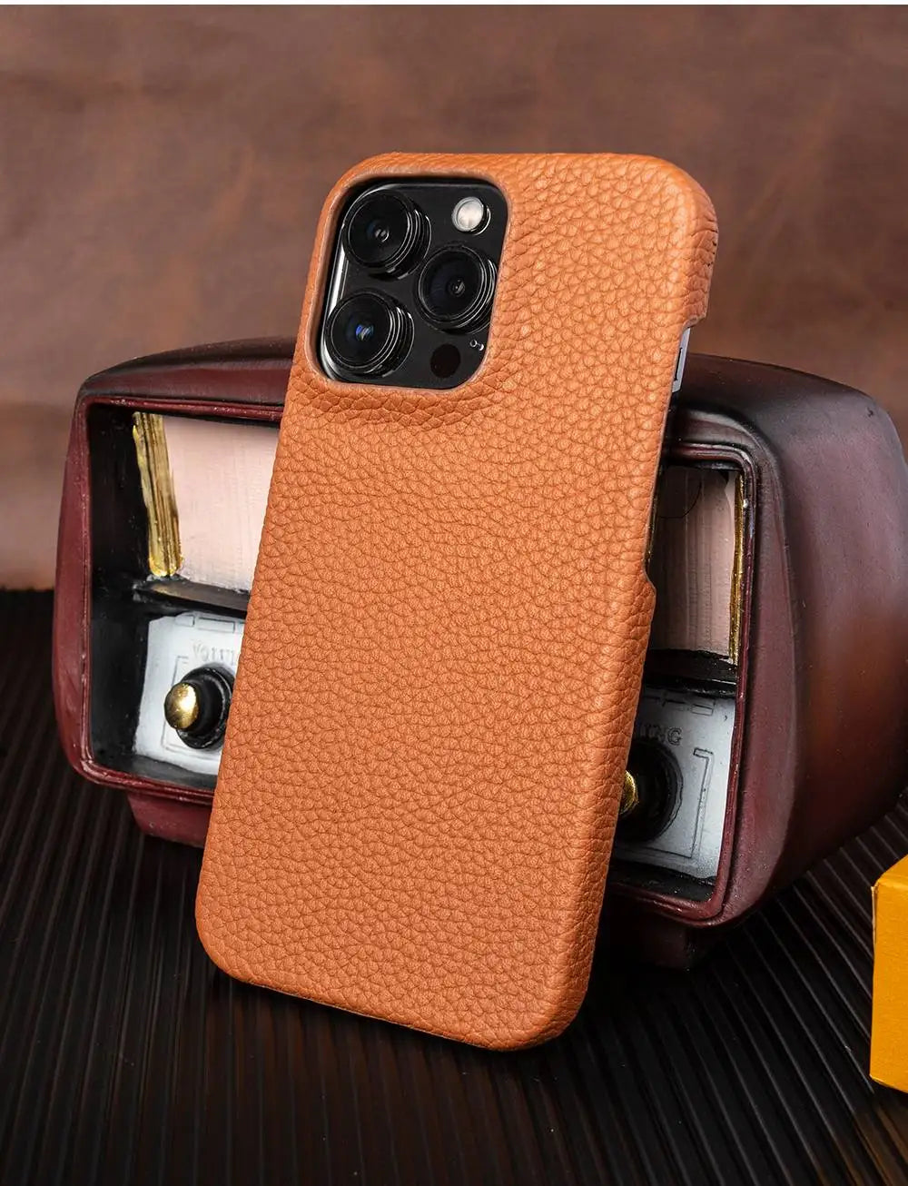 For Iphone 14 Pro Max Case Luxury Genuine Leather Cover Business Phone Cases Back Cover for Iphone 13 18Pro 15 12 XR XSMax Coque