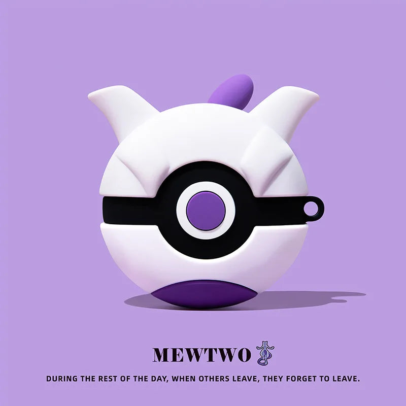Pokemon Ball For Airpods Pro 2 Case,3D Cartoon Anime Shockproof Protective Earphone Cover For Airpods 4 Case For Kids Boys Funda