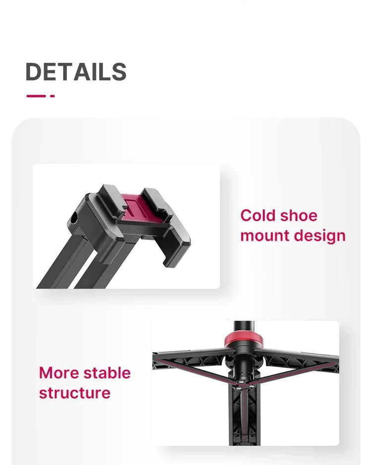 Ulanzi MT-44 1.46M Extend Selfie Stick Tripods Tripod With Phone Clamp For Cameras Cellphone Samsung iPhone Huawei Xiaomi Stand