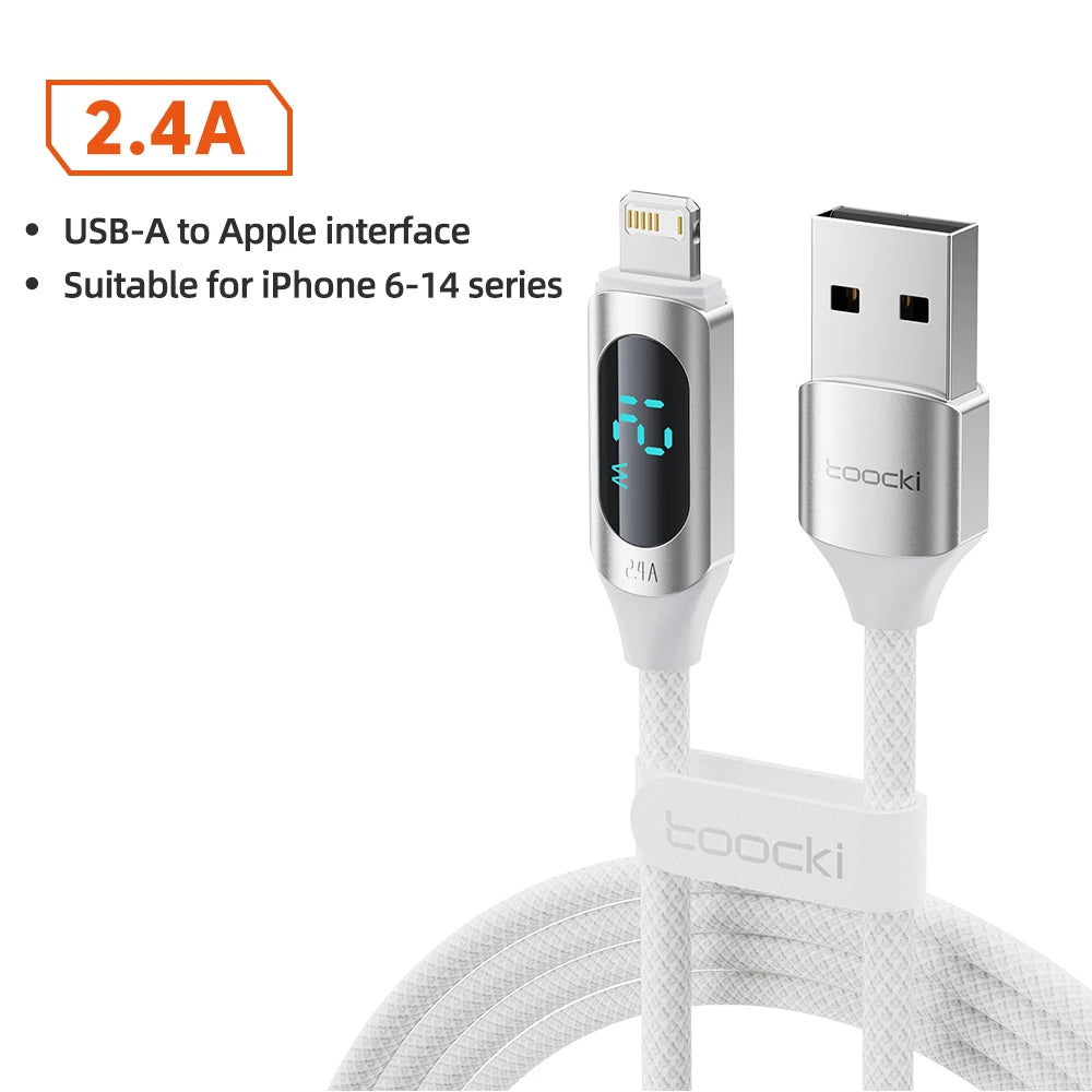 Toocki USB C Lighting Cable For iPhone 14 13 12 Pro Max X Xr 8 7 Plus PD 20W Fast Charger Lighting Data Wire Cord For iPad 1m