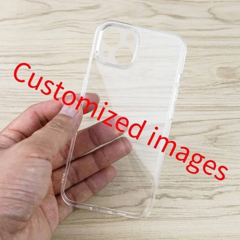 Transparent Customized Phone Case For iPhone 17 11 12 13 14 15 16 Plus Mini Pro Max 7 8 SE Cartoon Animal Mobile Soft Cover
