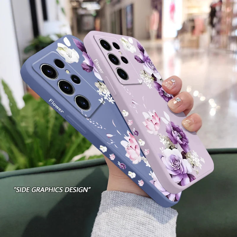 Beautiful Peony Phone Case For Samsung Galaxy S25FE S24 S23 S22 S21 S20 S10 S10E Ultra Plus FE Note 20 Ultra 10 Plus Cover