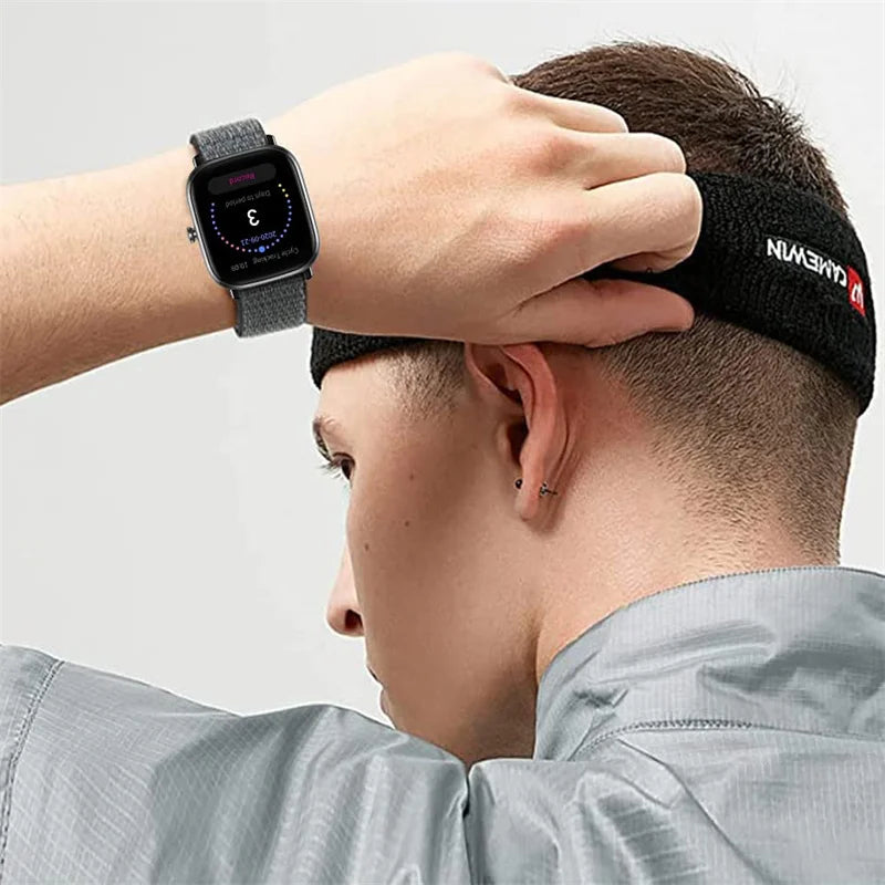 Nylon Loop Band For Amazfit GTS 4/3/2e Mini/GTR 4/3/2e/Balance/Stratos 20/22mm Watch Bracelet for Correa Amazfit Bip 5-6 Straps