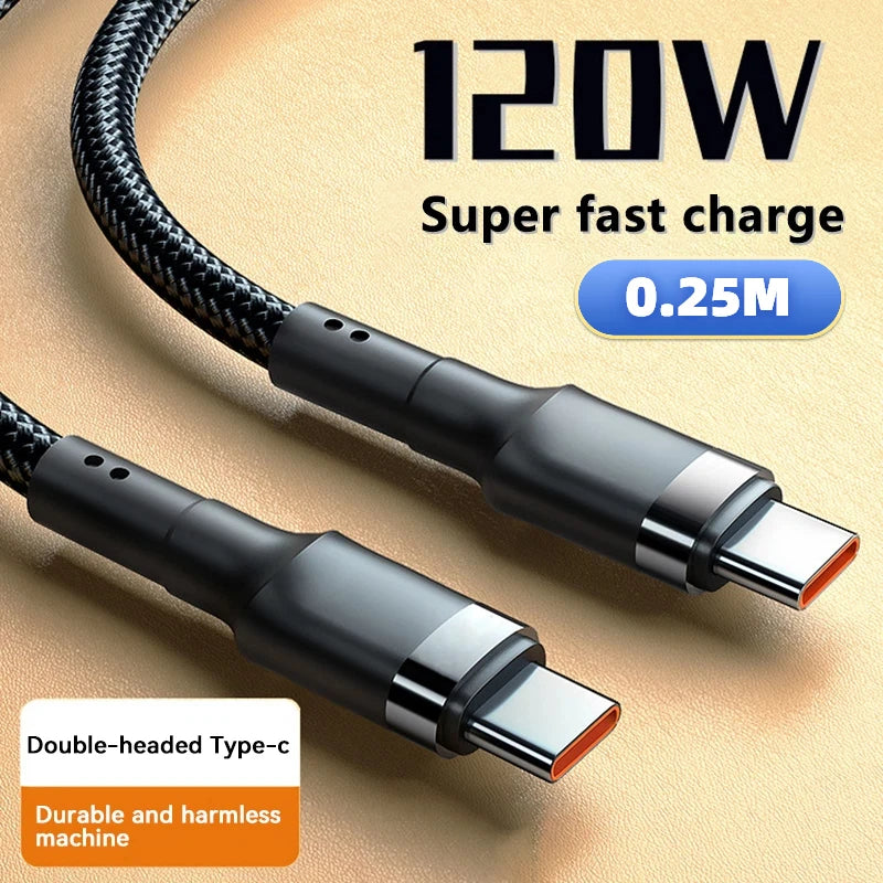240W GaN Desktop Charger 5 in 1 USB Type-C Charger 120W Type To TypeC Cable Fast Charging Wall Charger For IPhone Xiaomi