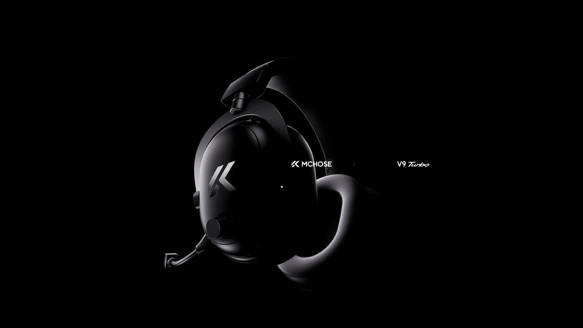 MCHOSE V9 Turbo+ E-sports Magnetic Wireless Gaming Headset 7.1 Surround Sound 90° Swivel Ear Cups Low Latency Magnetic Charging