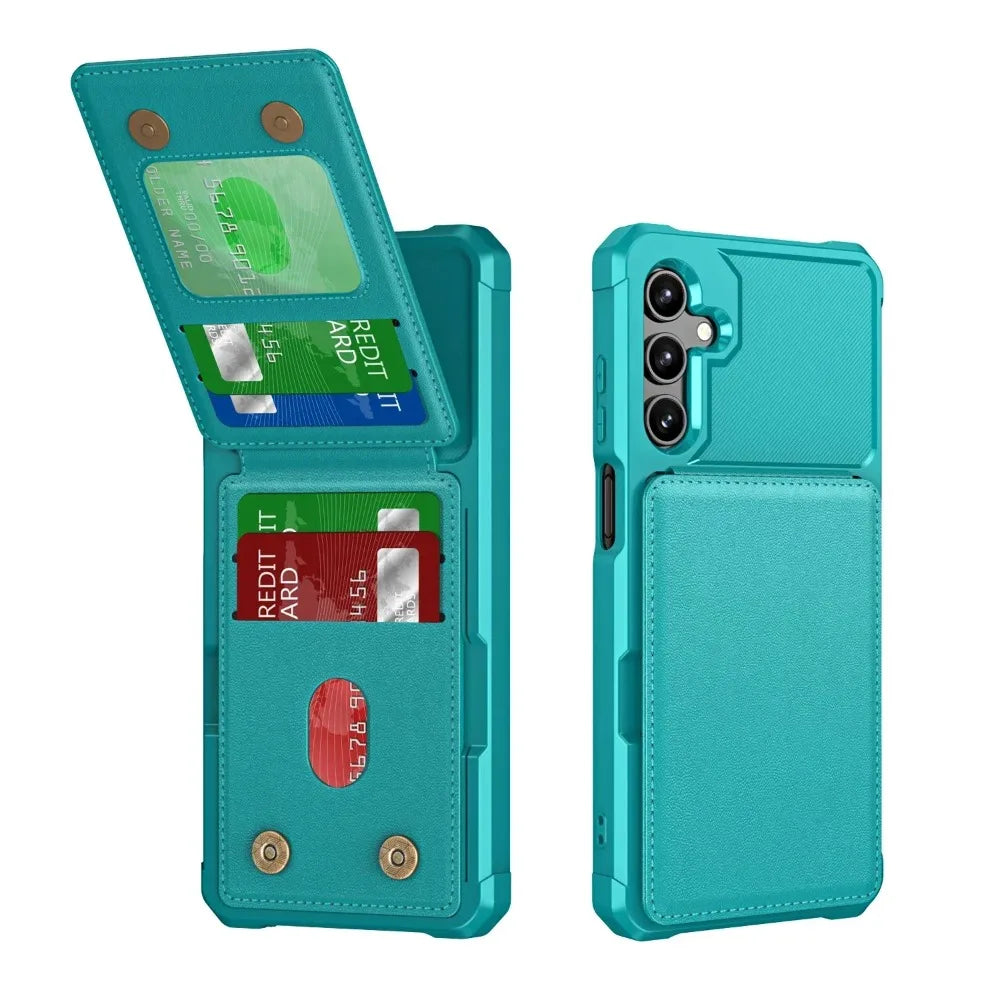 Card Slots Wallet Stand Case For Samsung Galaxy S26 S25 S24 S23 S22 S21 Ultra Plus FE A57 A37 A56 A36 A26 A55 A35 A54 A34 Cover