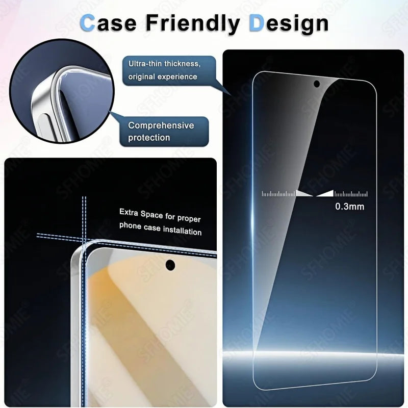 2Pcs HD Tempered Glass Screen Protector For Samsung Galaxy S20 S21 S23 S24 FE A51 A52 A53 A54 A55 A56 A57 Glass Protection Film