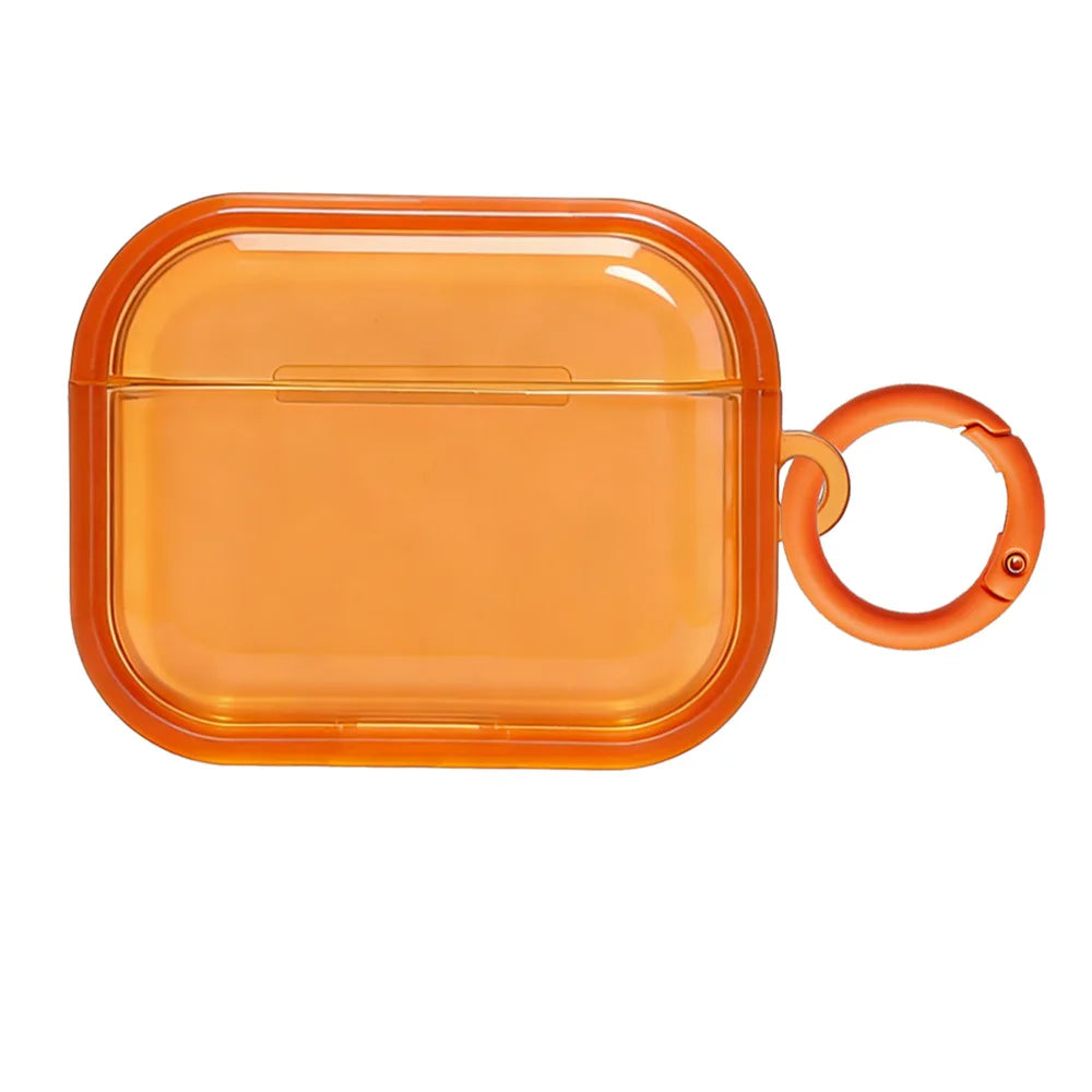 For Airpods Pro 3 Case,Pure Color Orange TPU Protective Earphone Cover For Airpods Pro 2/Airpods 4 3 2 1 Cover Funda
