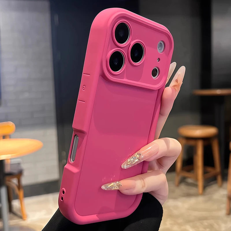 Camera Protection Candy Color Silicone Soft Case For iPhone 11 12 13 14 Plus 15 16 17 18 Pro Max XR XS X 7 8 Matte Bumper Cover