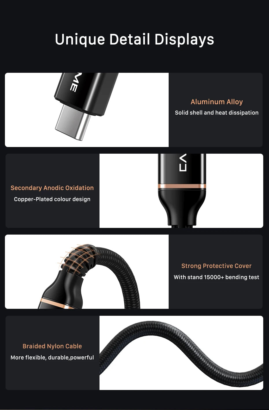 CABLETIME USB C to USB C Cable PD 240W Thunderbolt 4 40Gbps Type C to C 8K 60Hz Cable for Macbook Pro Fast Charge Cable