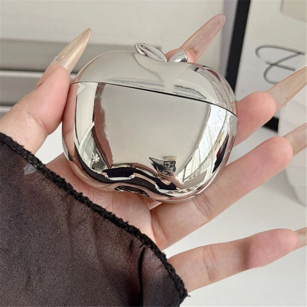 New Translucent Apple Shape Headphone Case TPU Gold Silver Red Green for Airpods Pro 1/2/3 4