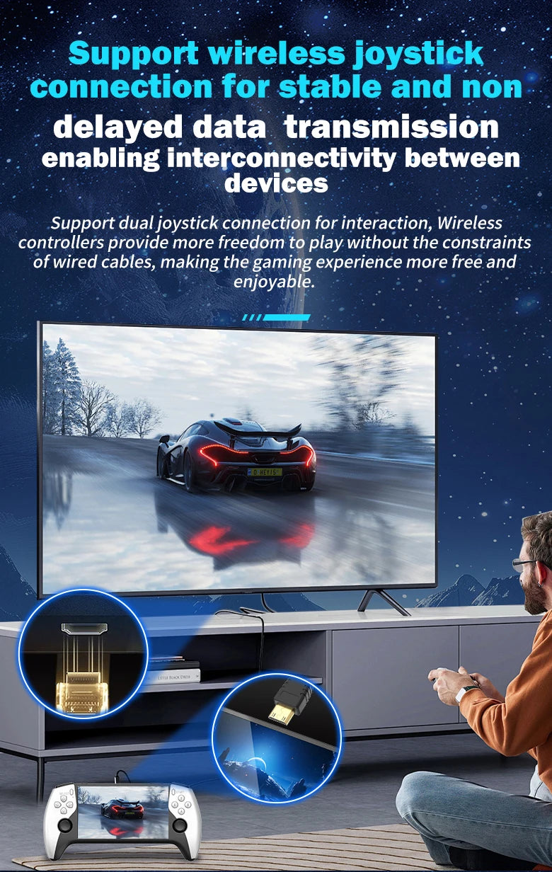 SF3500 Retro Handheld Video Game Console Linux System 5.0 Inch 854*480 IPS Screen 3000mAh Portable Pocket Video Games Player